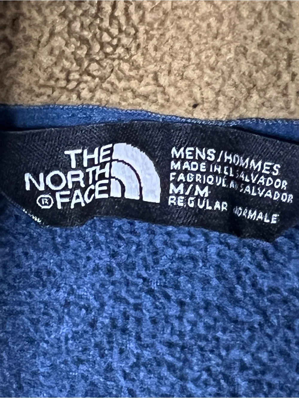 The North Face Navy & Tan 1/2 Zip Fleece Pullover